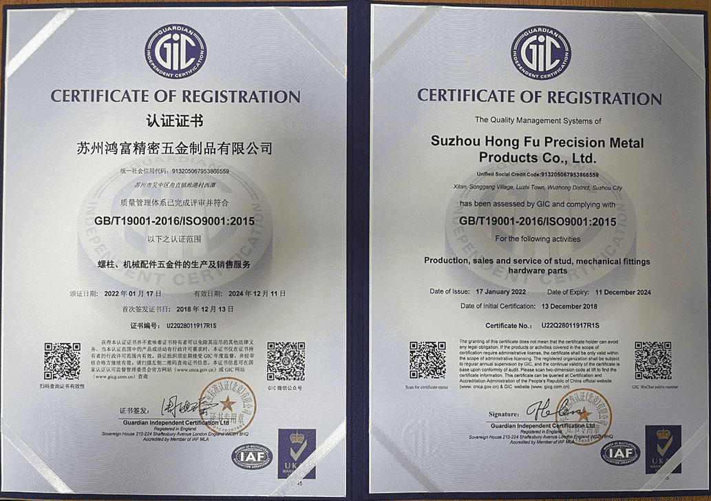 ISO 9001:2015 Certificate